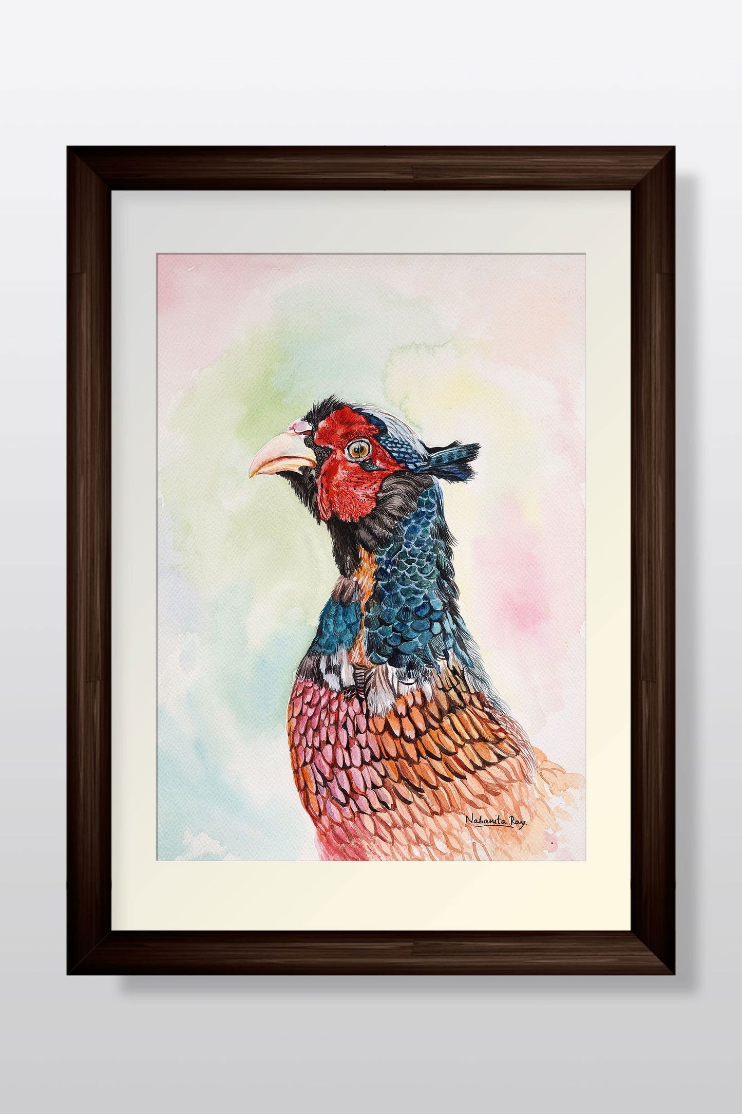A Hen in Spring, Watercolor Painting Watercolor painting Art by Nabanita Ray hen-watercolor-painting-copy