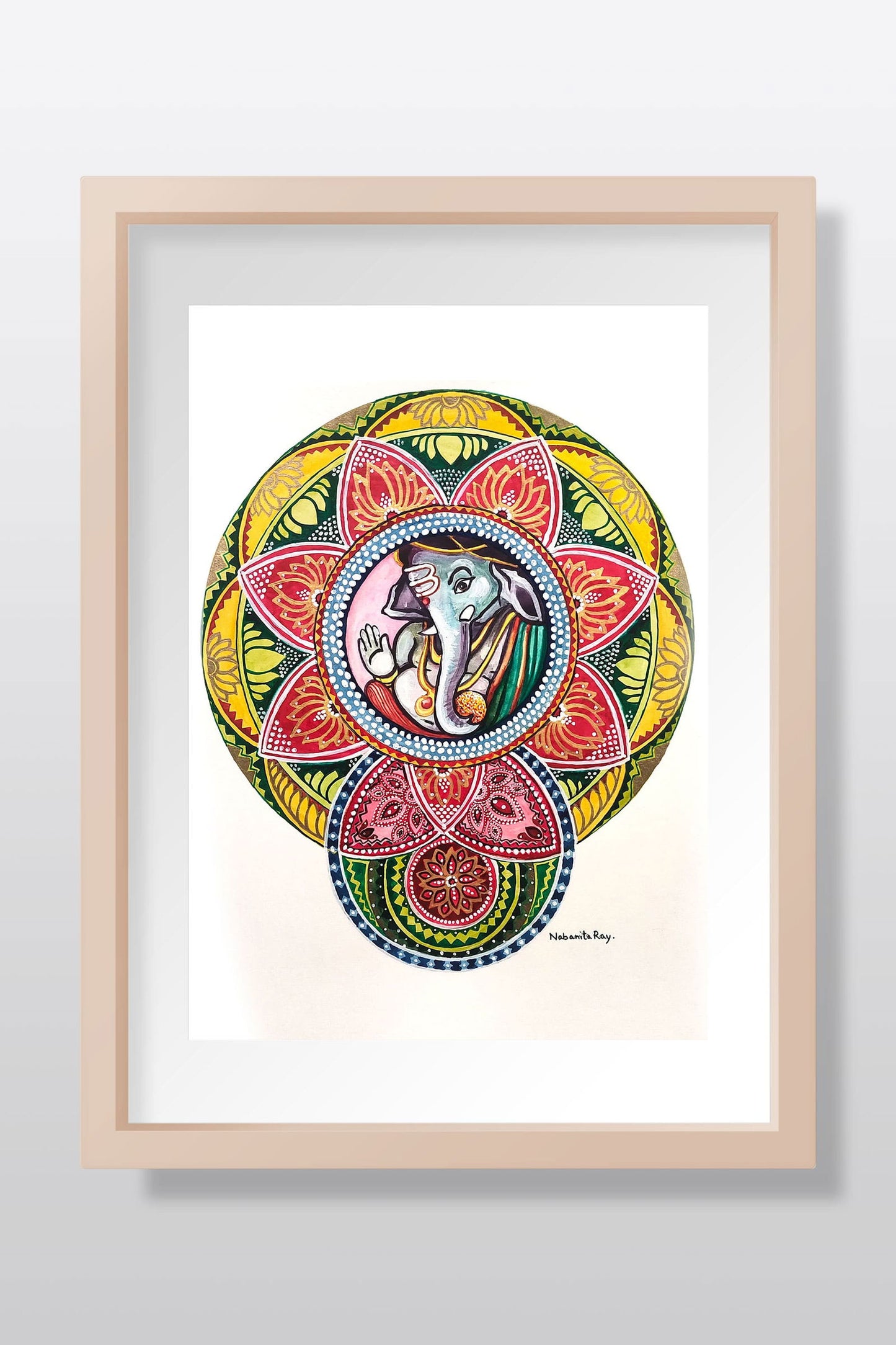 Divine Elegance: Traditional Watercolor Painting of Ganesha Watercolor painting Art by Nabanita Ray copy-of-lord-ganesha-watercolor