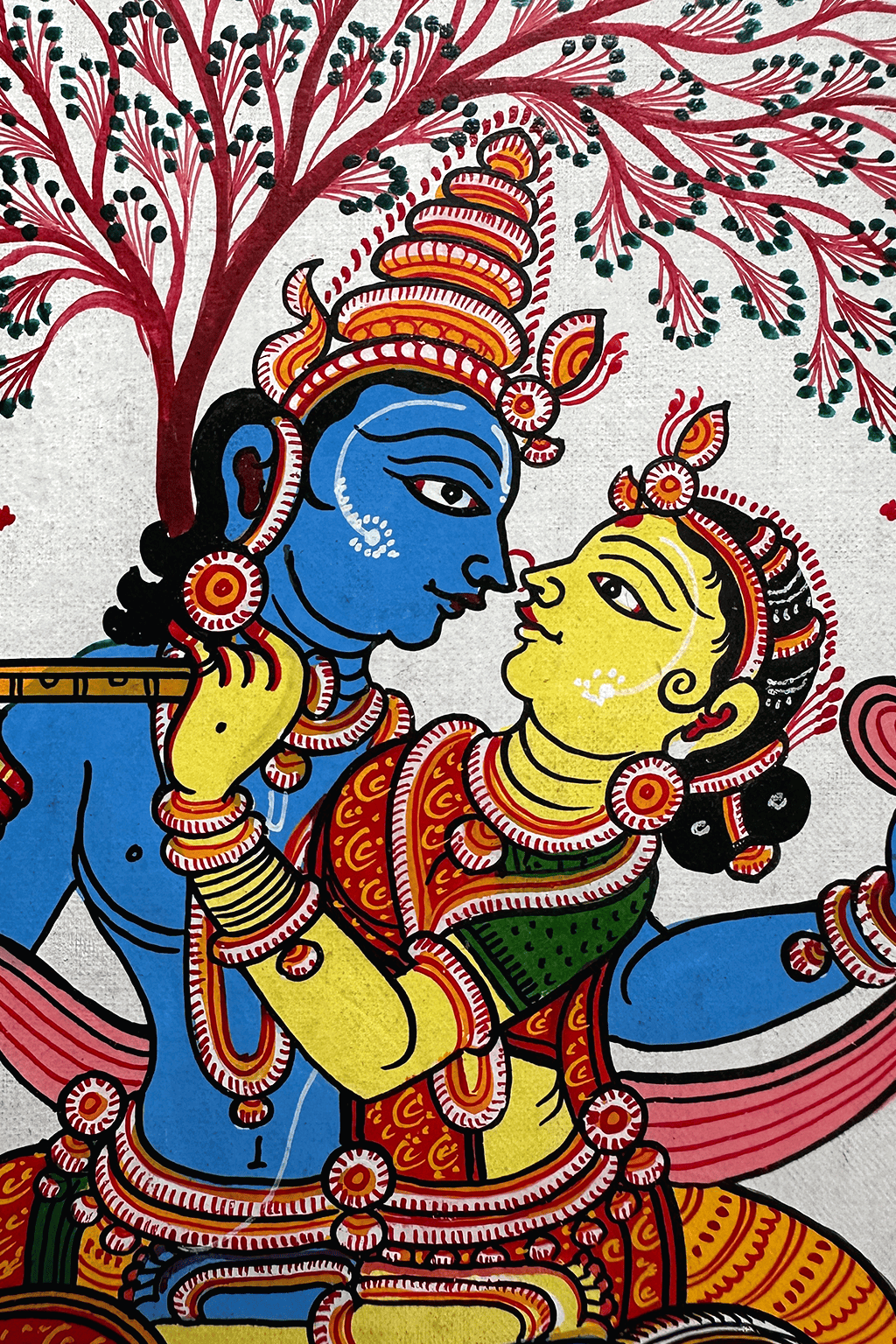 Divine Rhythms: Radha Krishna Rasa Leela on Patta Chitra Original Painting Collections Art and Designer divine-rhythms-radha-krishna-rasa-leela-on-patta-chitra-original-painting
