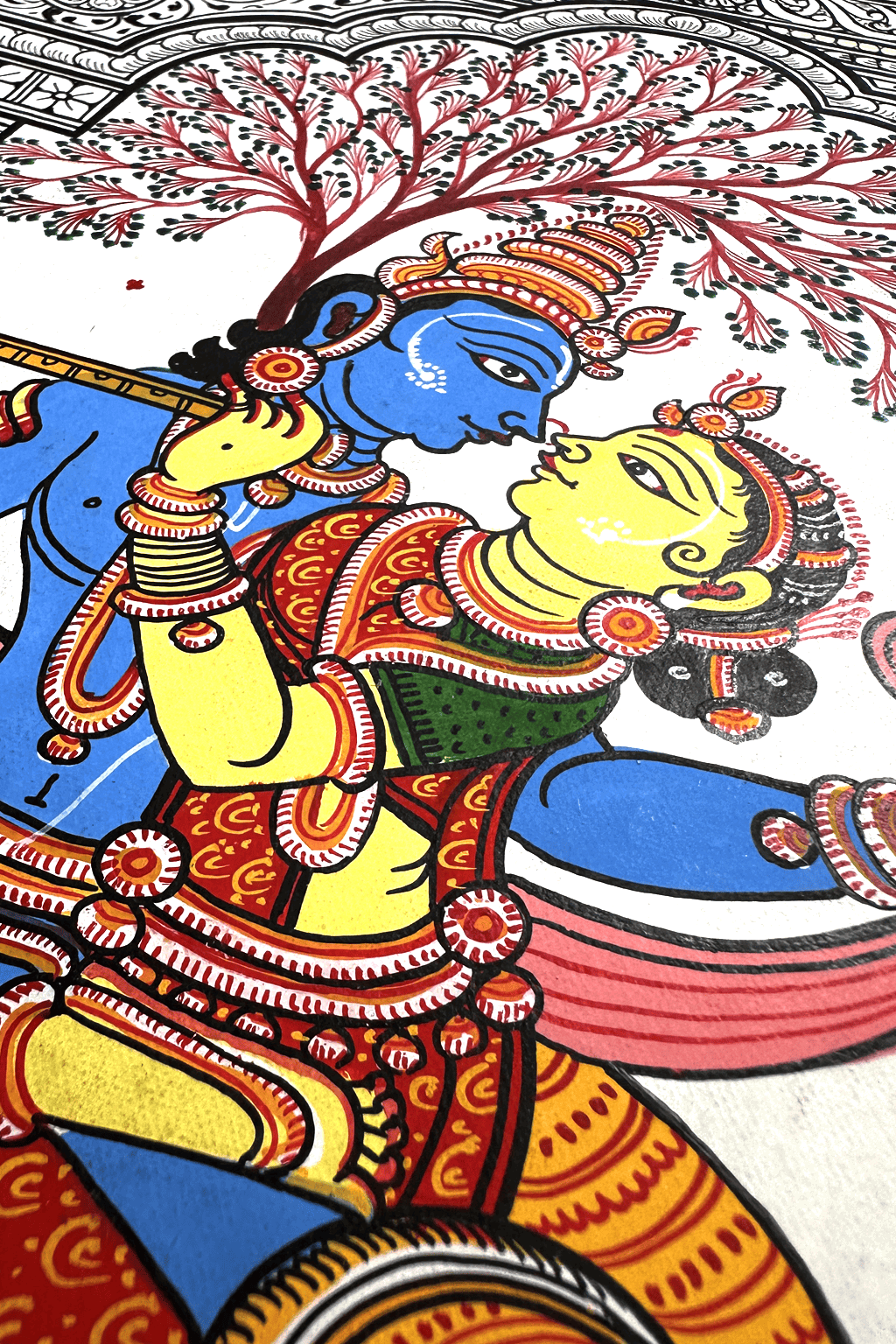 Divine Rhythms: Radha Krishna Rasa Leela on Patta Chitra Original Painting Collections Art and Designer divine-rhythms-radha-krishna-rasa-leela-on-patta-chitra-original-painting