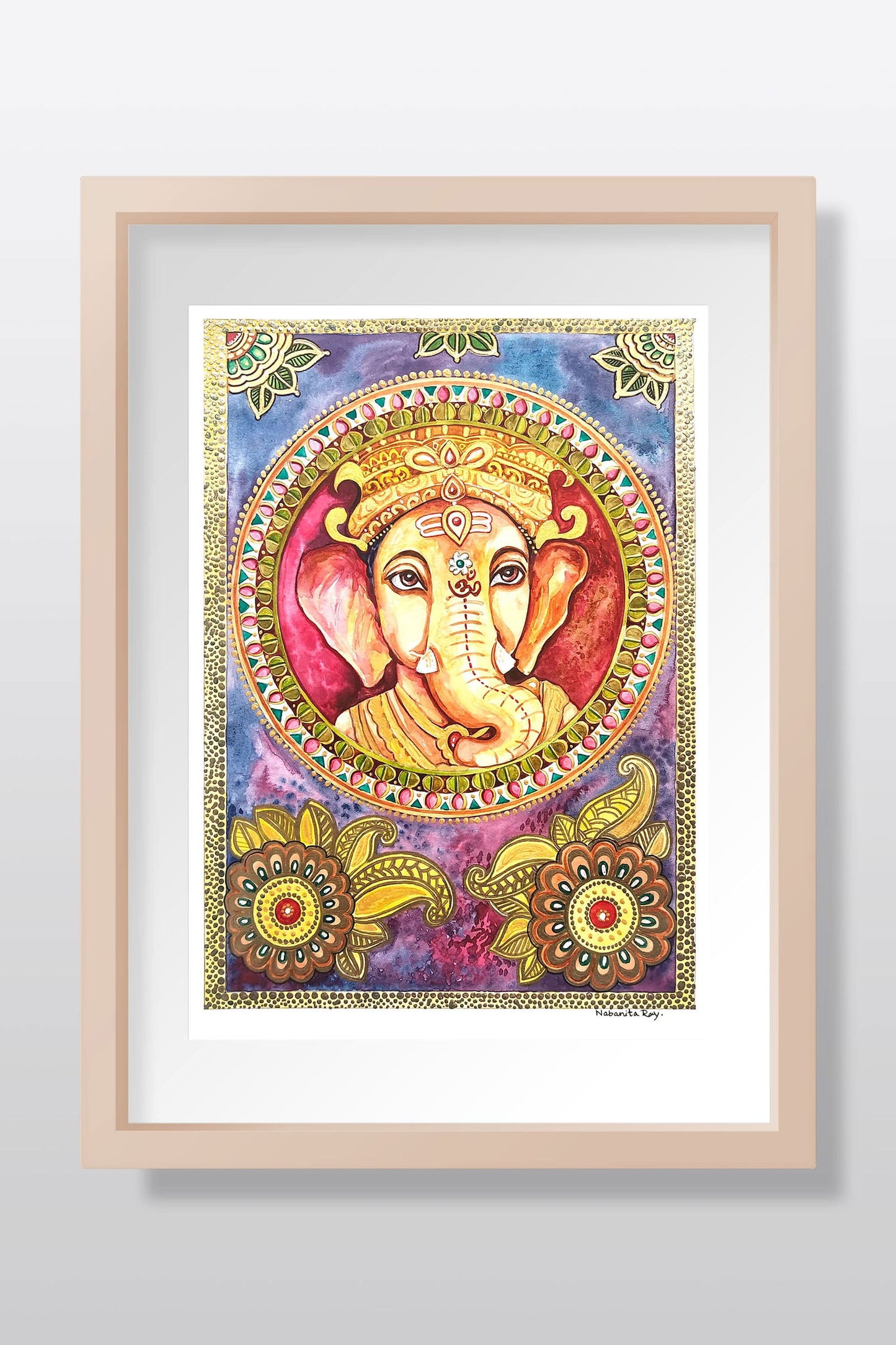 Lord Ganesha Painting Watercolor painting Art by Nabanita Ray lord-ganesha-painting
