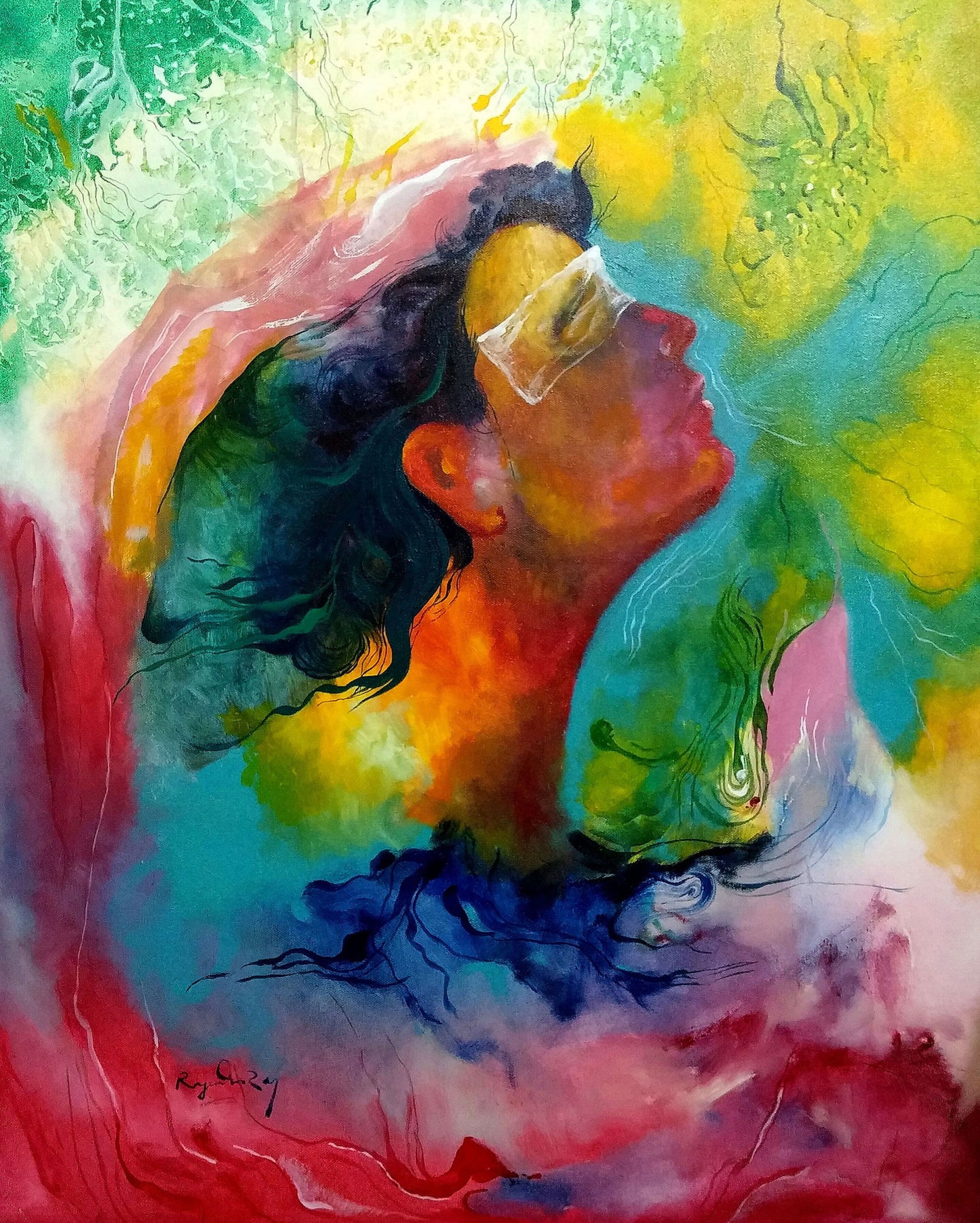 My Imagination 2 Acrylic Painting on Stretched Canvas Acrylic Painting Art by Rajendra Ray imagination-acrylic-painting