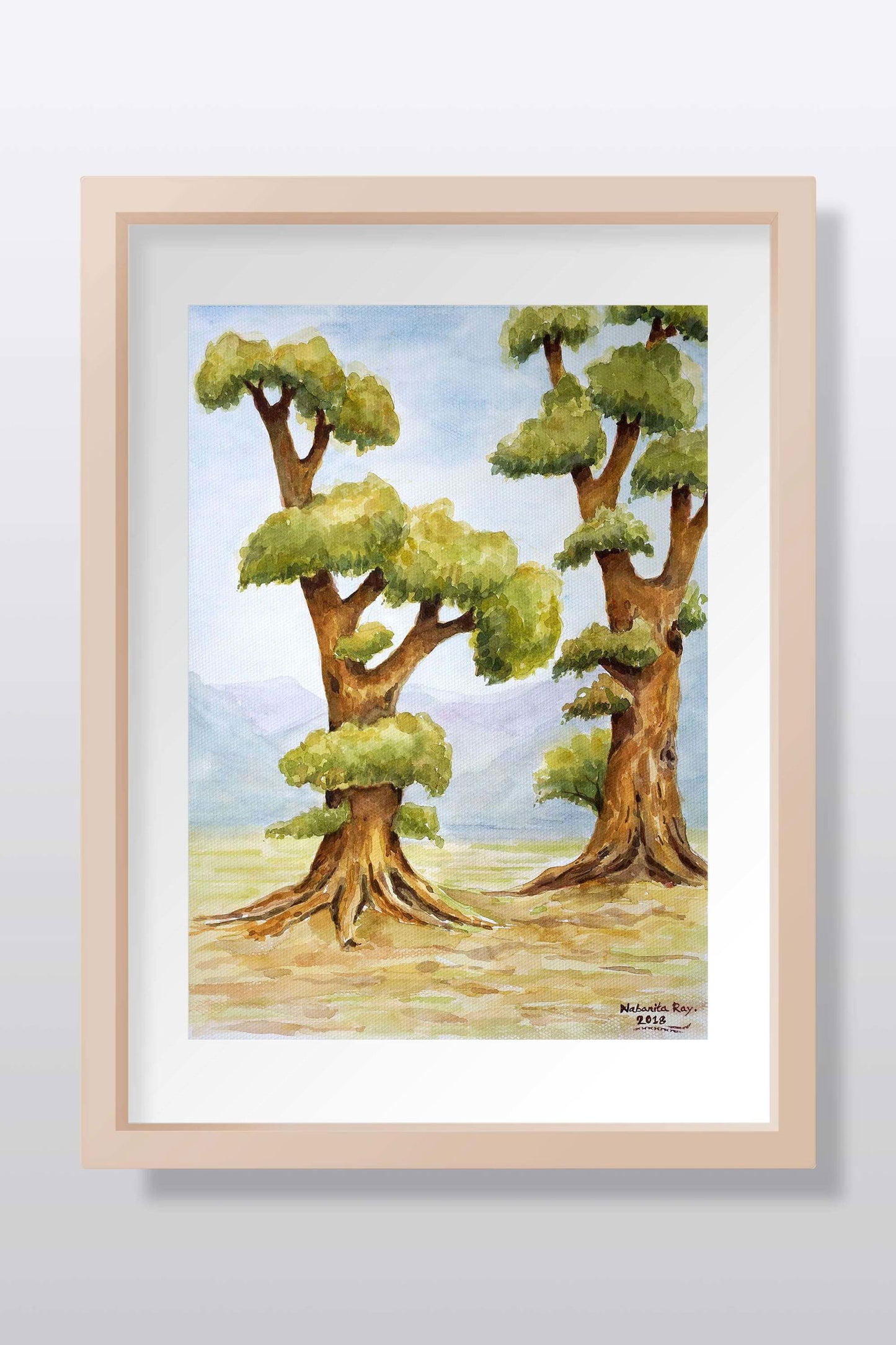 Watercolor Tree Painting Watercolor painting Art by Nabanita Ray watercolor-tree-painting