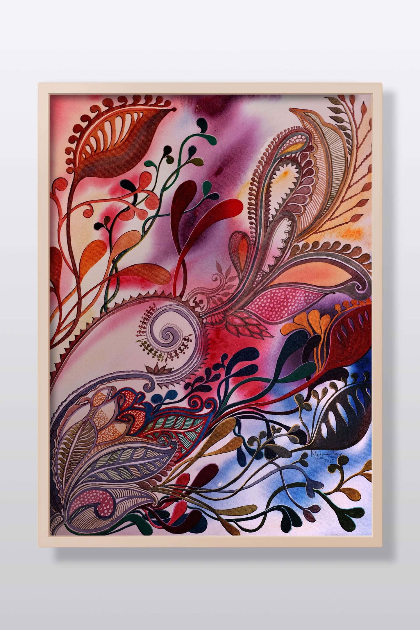 Beauty Floral Acrylic Painting on Stretched Canvas Acrylic Painting Art by Nabanita Ray floral-acrylic-painting