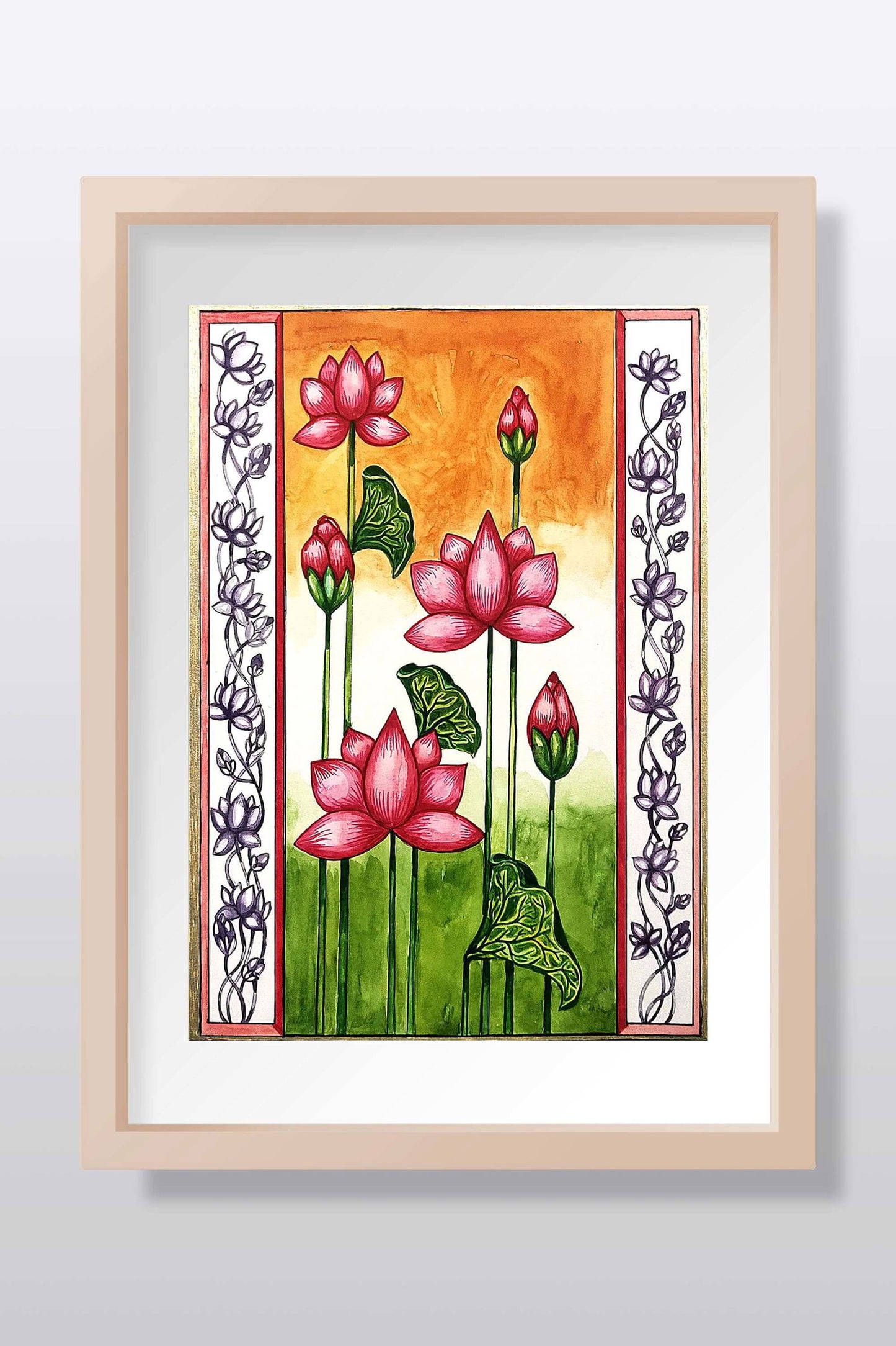 Beauty of Lotus Watercolor Painting Watercolor painting Art by Nabanita Ray lotus-watercolor-painting