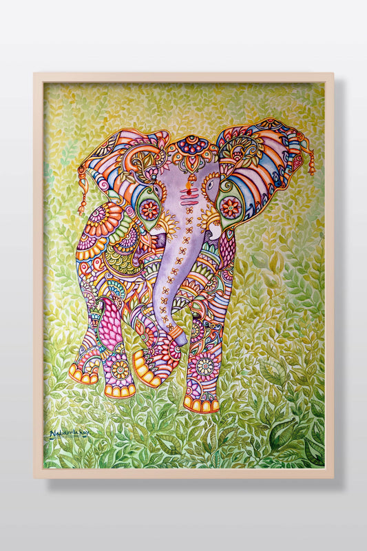 Elephant Acrylic Painting Acrylic Painting Art by Nabanita Ray elephant-acrylic-painting