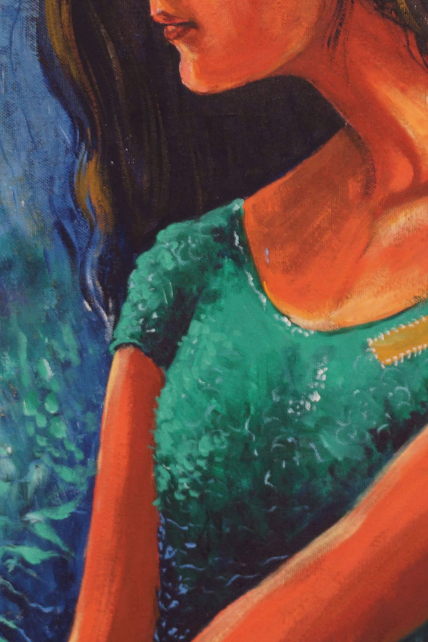 Girl Acrylic Painting | My Imagination 3 Acrylic Painting Art by Rajendra Ray girl-acrylic-painting