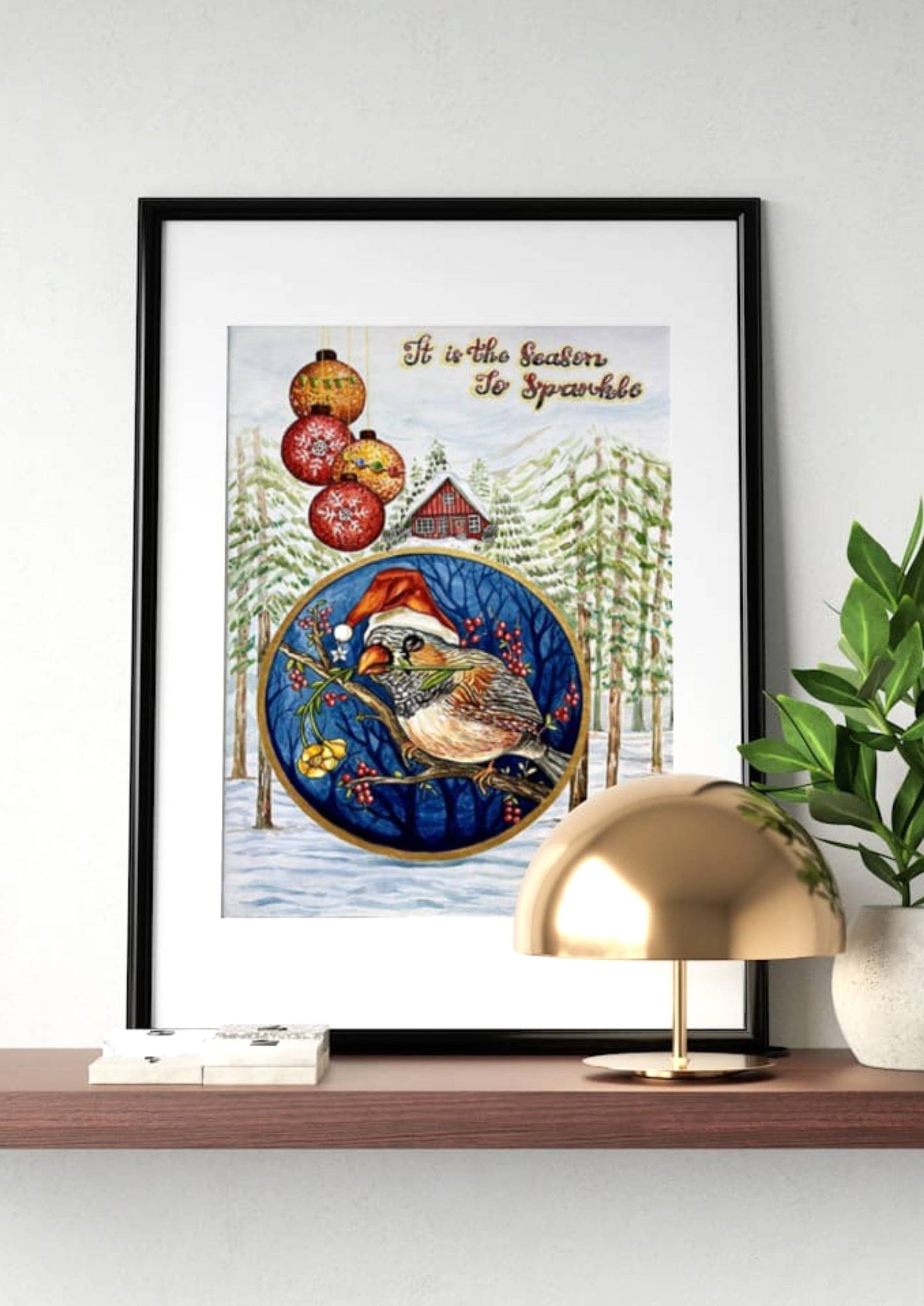 Capture the Spirit of Christmas with Unique Watercolor Paintings Watercolor painting Art by Nabanita Ray ch-watercolor-painting