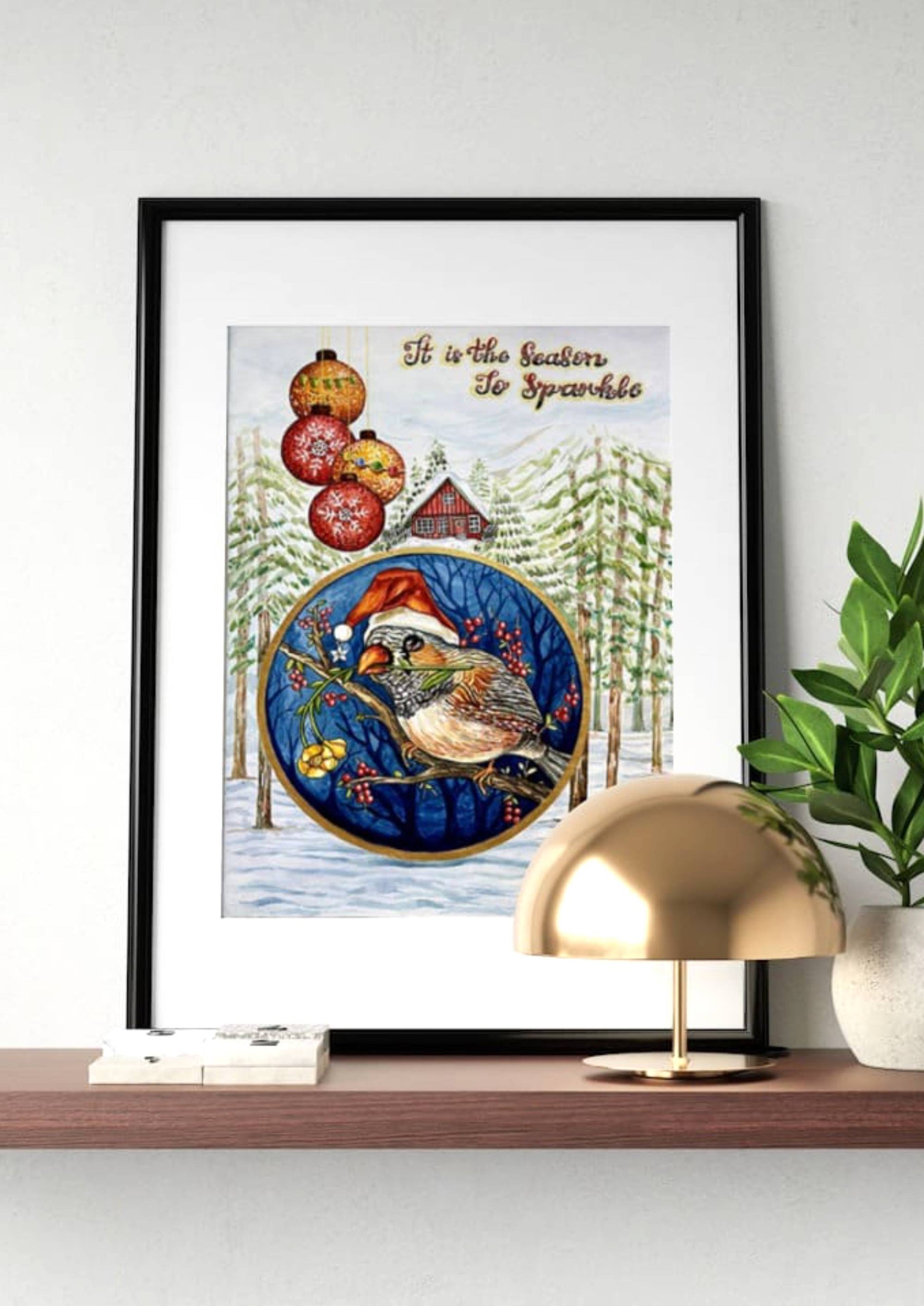 Capture the Spirit of Christmas with Unique Watercolor Paintings Watercolor painting Art by Nabanita Ray ch-watercolor-painting
