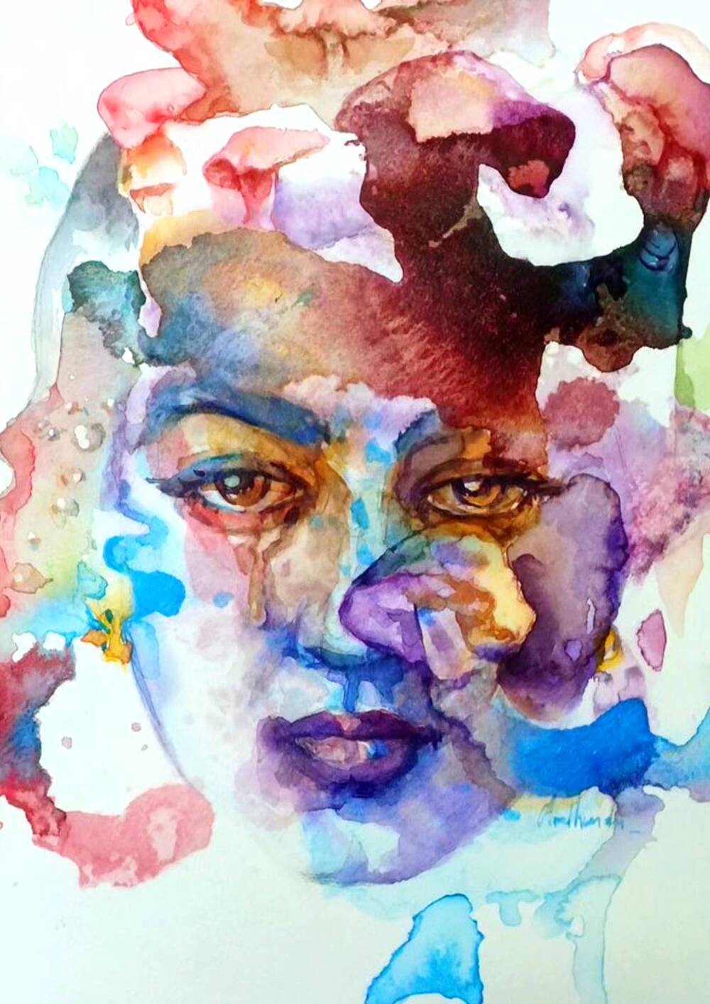 Eyes And Emotions: Watercolor on Canson Paper Watercolor painting Art by Ardhendu Bhushan Sahu eyes-and-emotions