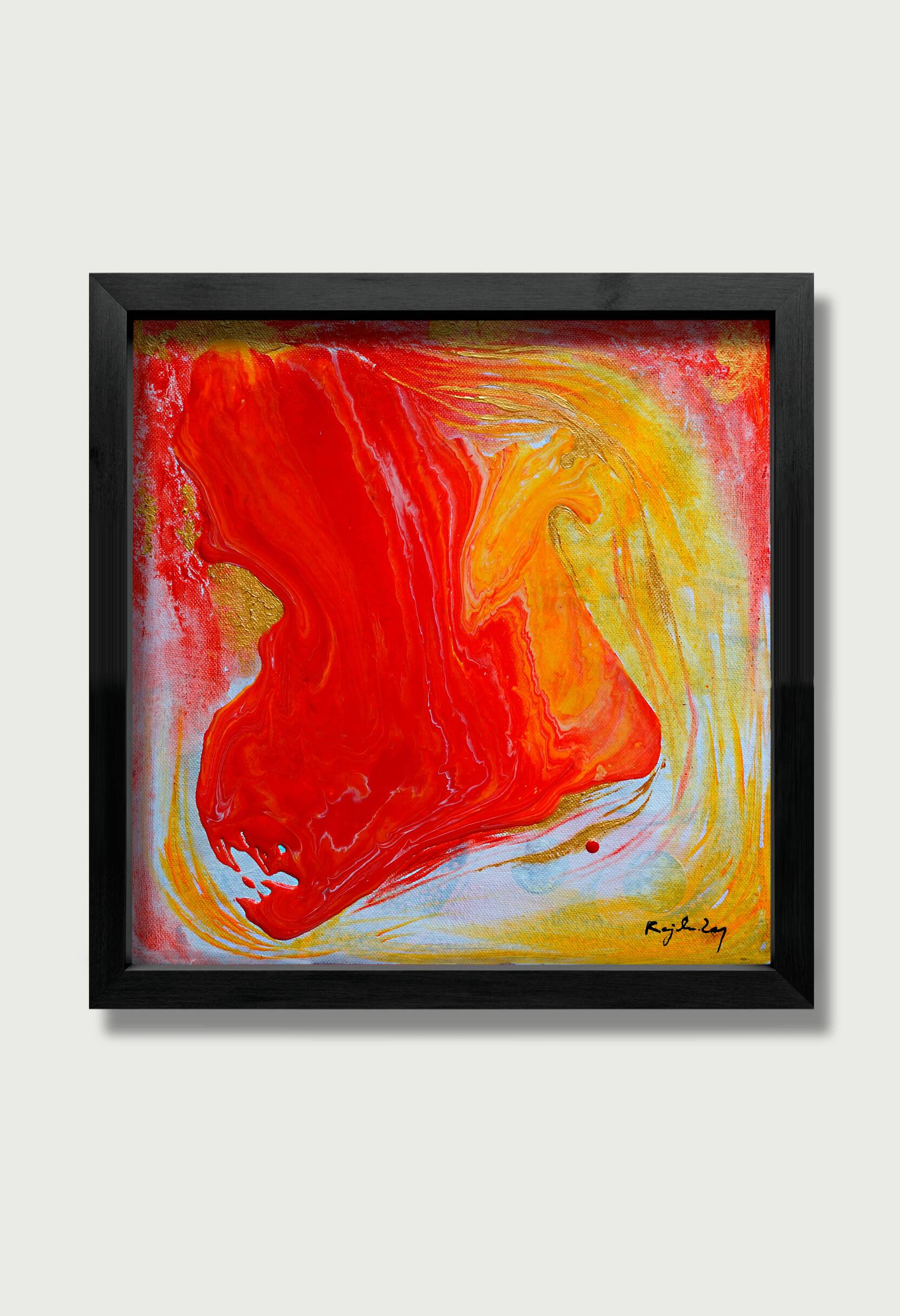 Set of 4 fluid abstract paintings Acrylic Painting Art by Rajendra Ray set-of-4-fluid-abstract-paintings