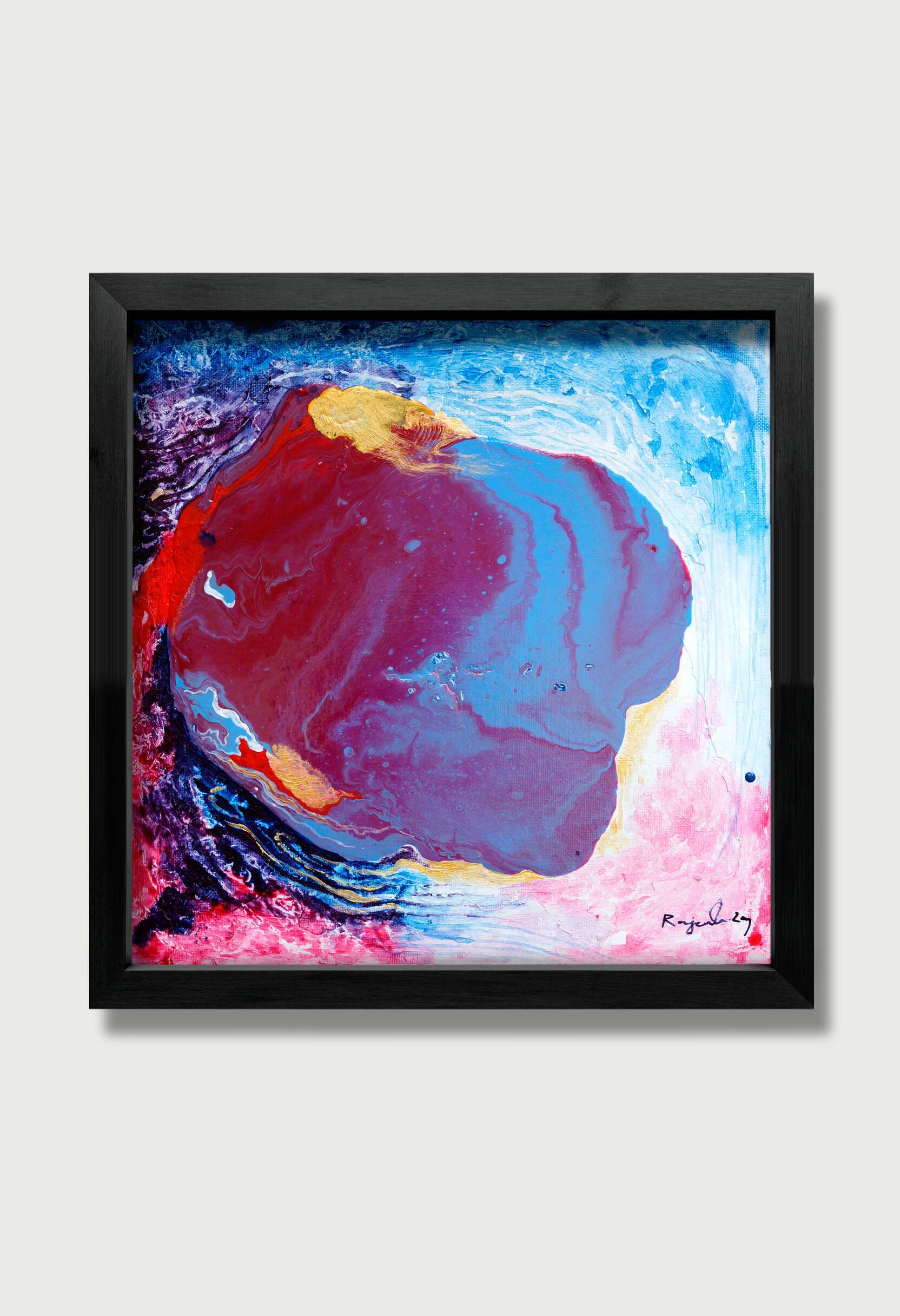 Set of 4 fluid abstract paintings Acrylic Painting Art by Rajendra Ray set-of-4-fluid-abstract-paintings