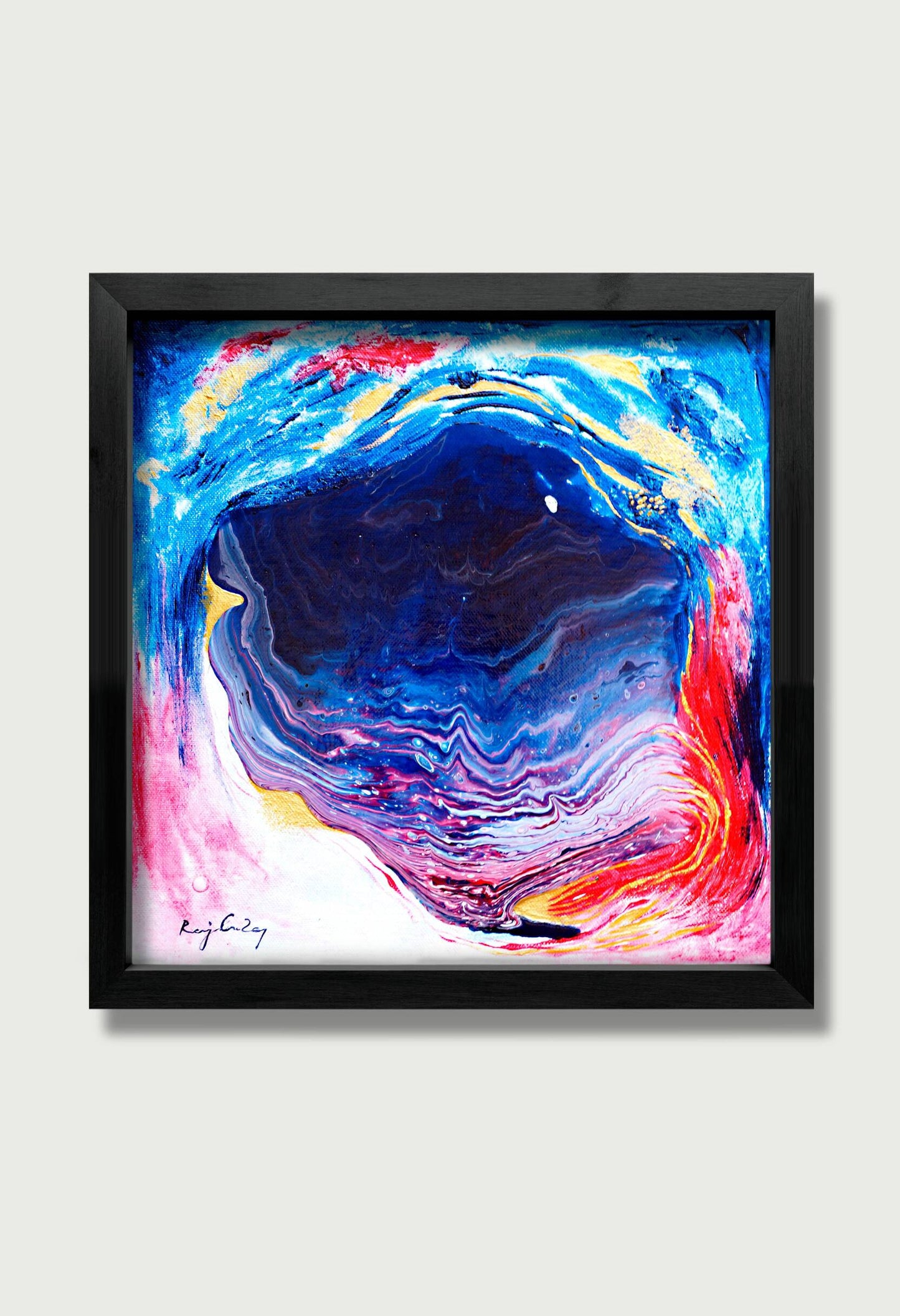 Set of 4 fluid abstract paintings Acrylic Painting Art by Rajendra Ray set-of-4-fluid-abstract-paintings
