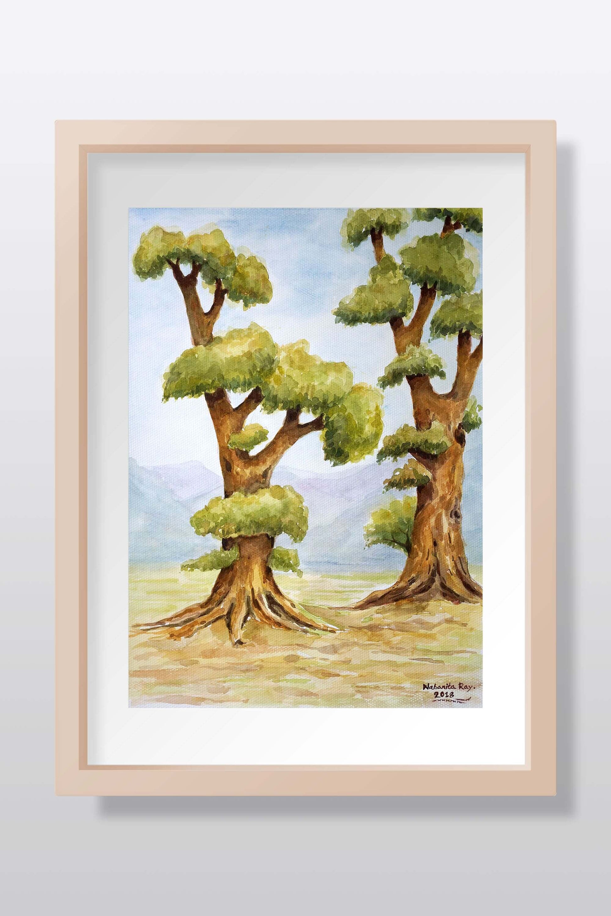 Watercolor Tree Painting