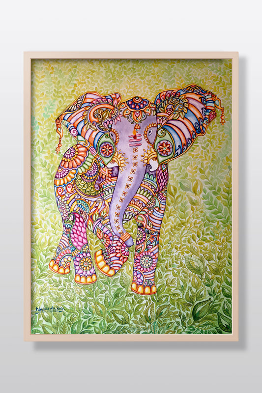 Elephant Acrylic Painting